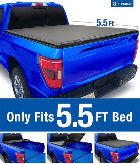 Tyger Auto T3 Soft Tri Fold Truck Bed Tonneau Cover Compatible With