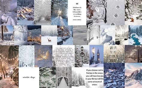 Winter Snow Collage Winter Aesthetic Collage Hd Wallpaper Pxfuel