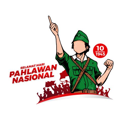 Gambar Pahlawan Heroes Day With Tomo Bung Illustration Hari Pahlawan