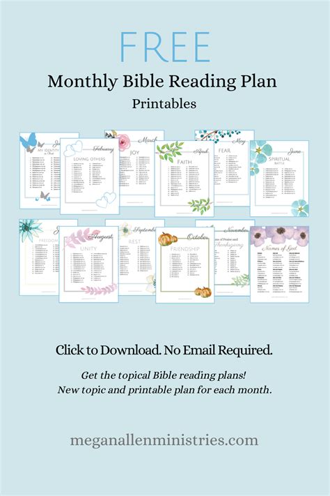Free Printable Monthly Bible Reading Plan Bible Reading Plan Daily