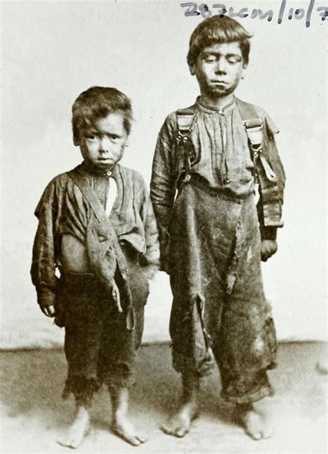 Harrowing Black And White Pics Of Bare Footed Kids With Torn Clothes