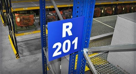 Aisle Signs For Warehouse Pallet Rack And Shelf Numbering