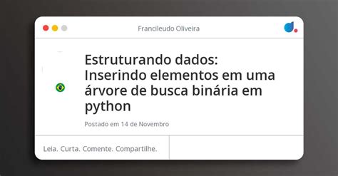 Estruturando dados Inserindo elementos em uma árvore de busca binária