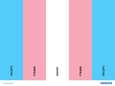 Transgender Flag Woot Woot Color Palette