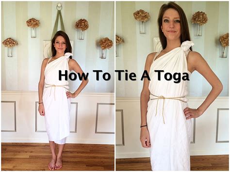 The original dress was mega comfy but often left me feeling slightly frumpy even while paired with accessories. How To Tie A Toga Tutorial | DIY's | Toga outfits, Toga ...