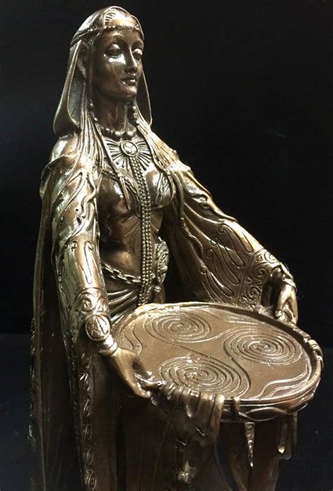 Danu Celtic Water Goddess Statue Cold Cast Bronze Maxine Miller Studios