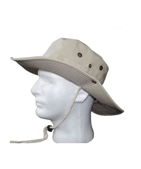Outdoor Wide Brim Boonie Hat Mens Safari Chin Cord Hats Fishing Sun