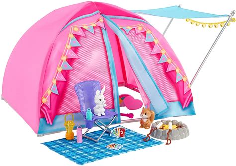 Barbie Lets Go Camping Tent Set With 2 Dolls