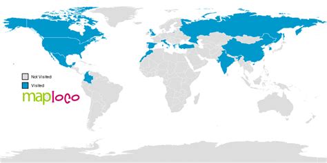 Select the countries that you have visited. All This Is That: Countries I've visited via MapLoco