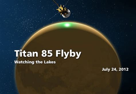 Cassini Flies By Titan To See Methane Lake Space