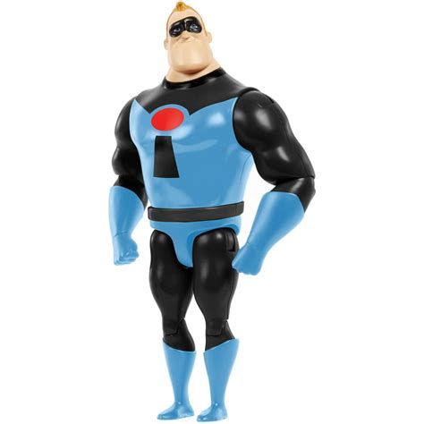 Disney Pixar The Incredibles Mr Incredible Action Figure In Blue Glory