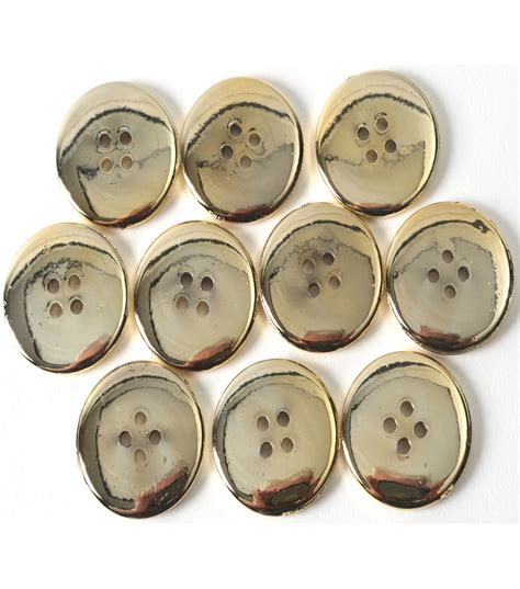 La Mode 10 Pk 1 Round Buttons Gold Joann