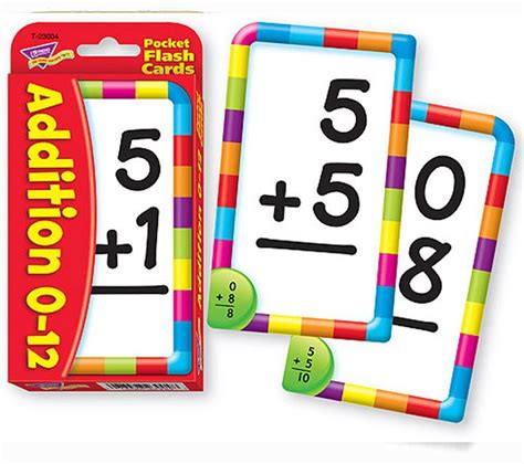 These flashcards start at 0 + 0 and end at 12 + 12. TREND kids childrens Math Addition Pocket Flash Cards 78628230048 | eBay