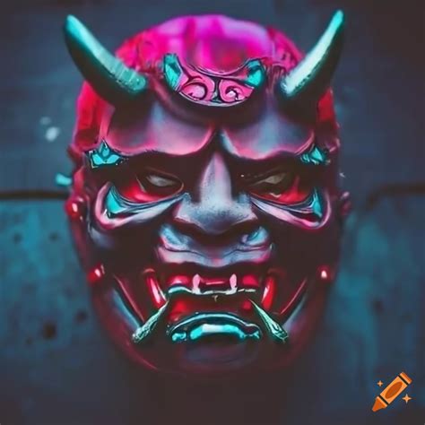 Cyberpunk Style Oni Mask On Craiyon