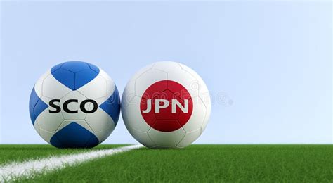 Japan Vs Scotland Soccer Match Soccer Balls In Japan And Scotland