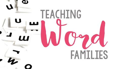 Teaching Word Families The Teacher Bag Word Families Teaching