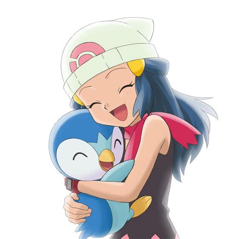 Dawn And Piplup Hug Pokémon In 2021 Pokémon Heroes Pokemon Piplup
