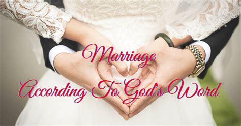 Marriage Principles According To Gods Word