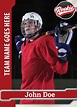 Custom Hockey Rookie Card, Red Team, Personalized Sports Trading Card ...