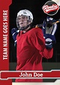 Custom Hockey Rookie Card, Red Team, Personalized Sports Trading Card ...