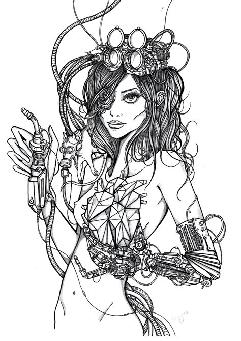 Steampunk Adult Coloring Pages Coloring Books Steampunk Coloring