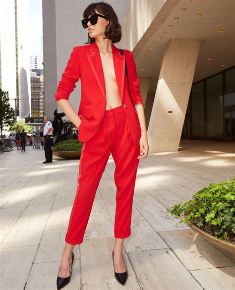The Kooples Fitted Crepe Red Suit Jacket Women Red Suit Jackets