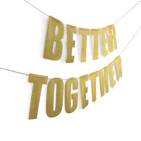 Better Together Banner Gold Celebration Engagement Etsy