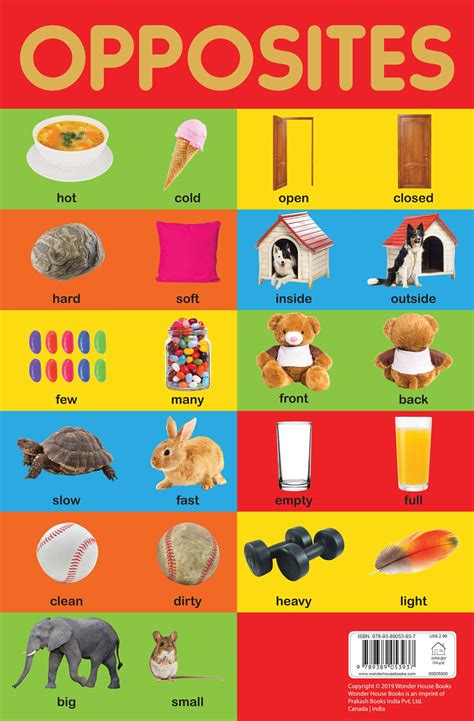 Buy Opposites Chart Early Learning Educational Chart For Kids