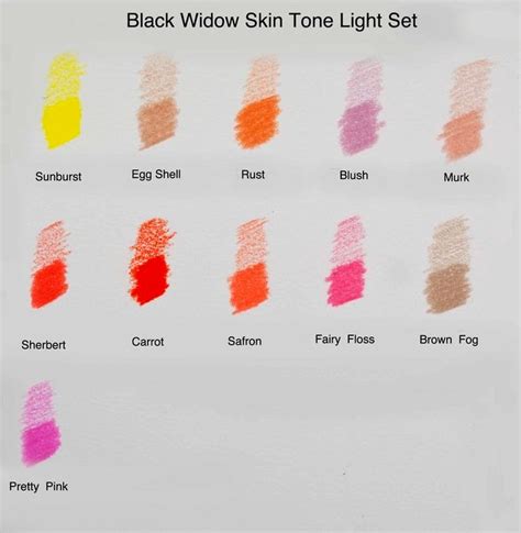 Black Widow Skin Tone Colored Pencil Review — The Art Gear Guide In