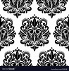 Beautiful seamless damask pattern Royalty Free Vector Image