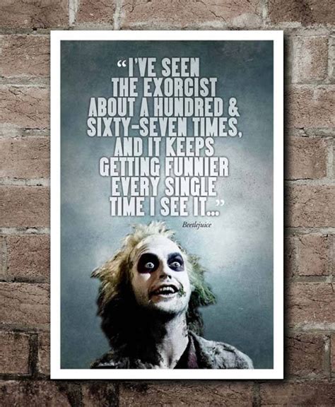 Beetlejuice Excorsist Quote Poster Etsy