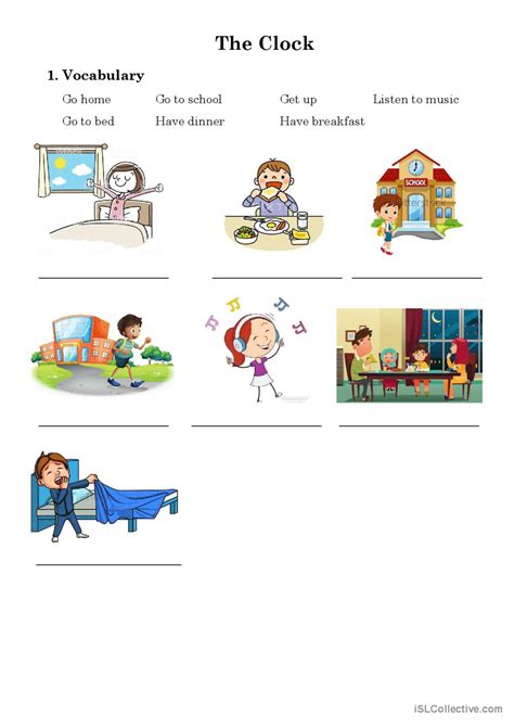 Illustrated Everyday Activities Pr English Esl Worksheets Pdf And Doc