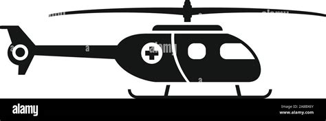 Ambulance Helicopter Icon Simple Illustration Of Ambulance Helicopter