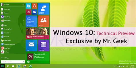 Hands On With Windows 10 Technical Preview Mr Geek
