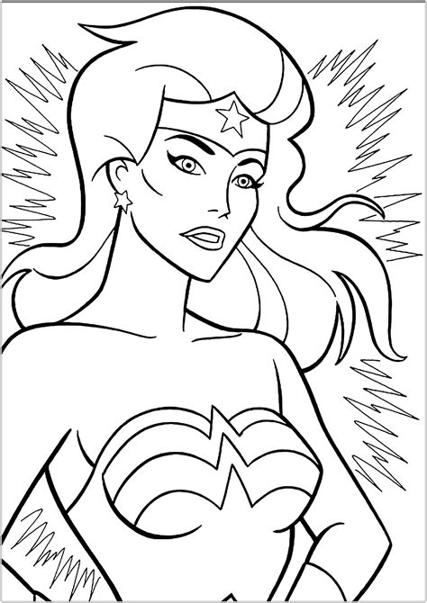 You will find animals coloring pages: Wonder Woman - Wonder Woman Kids Coloring Pages