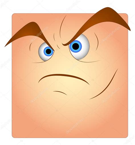 Angry Face Expression Box Smiley Stock Vector Image By ©baavli 62035771