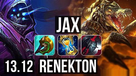 Jax Vs Renekton Top Rank Jax Legendary Kr Challenger