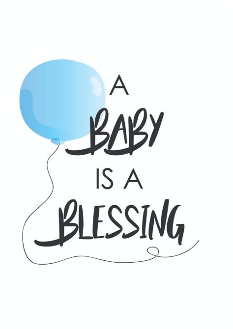 A Baby Is A Blessing Baby Boy Nursery Prints Baby Boy Wall Etsy