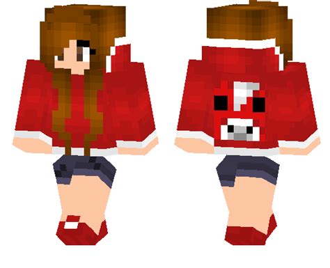 Mooshroom Hoodie Girl Minecraft Pe Skins