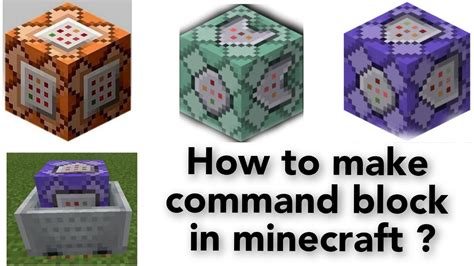 How To Make Command Block Youtube