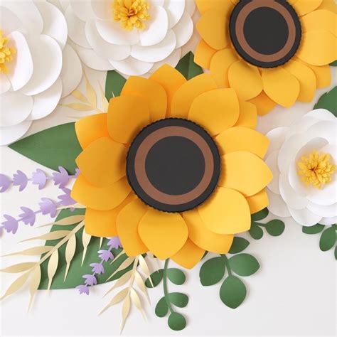 Giant Paper Sunflower Template Fancybloom