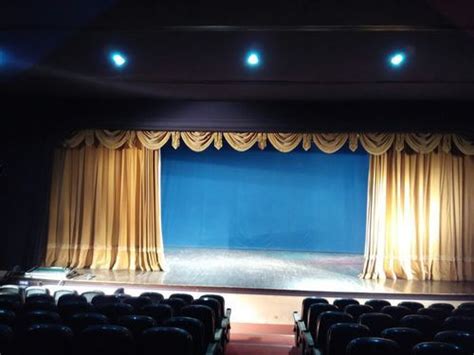 Light Golden Auditorium Designer Stage Curtain And Frills At Best Price