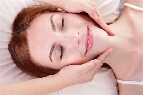 Enjoy In Face Massage Stock Image Image Of Fresh Relaxing 24788501