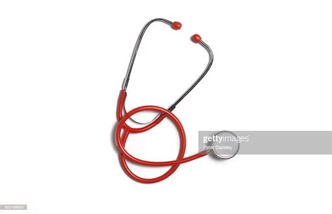 Red Stethoscope With Copy Space High Res Stock Photo Getty Images