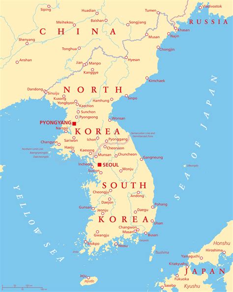 Map Of North Korea Guide Of The World