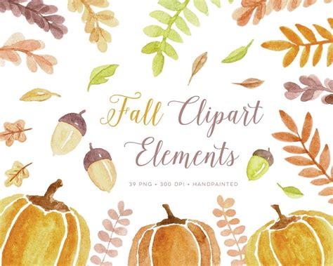 Fall Watercolor Clipart Images Pumpkin Clip Art Watercolour Graphics