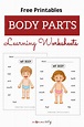 Printable Body Parts Worksheet