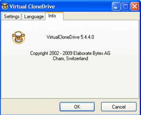 Image files generated with clonecd, clonedvd or clonebd can be 'inserted' into the virtual drive from your harddisk or from a network drive and thus be used like a normal cd/dvd. TÉLÉCHARGER VIRTUAL CLONEDRIVE 5.4.5.0 GRATUITEMENT