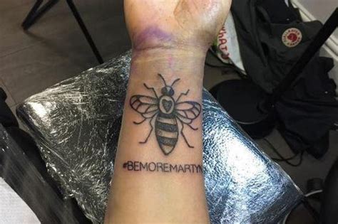 Be More Martyn Manchester Victims Mother Gets Tattoo Of Worker Bee In
