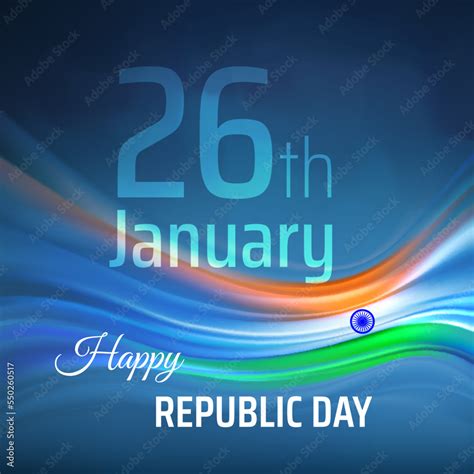 26 January India Republic Day Vector Template Abstract India Flag